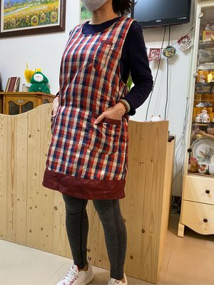 美家園 日本生活館日本直送 防水格紋刷毛圍裙