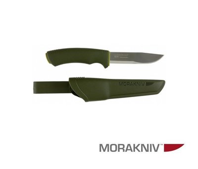 丹大戶外用品【MORAKNIV】瑞典 BUSHCRAFT 不鏽鋼軍用直刀 森林綠 12356