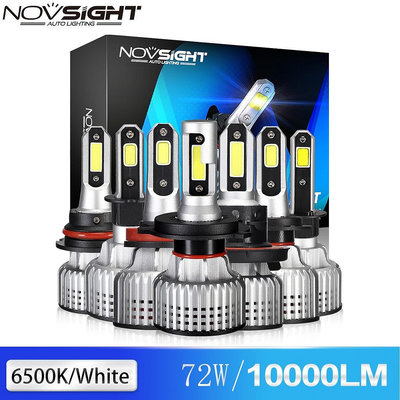 NOVSIGHT N12 9005 9006 H4 H7 H11 LED汽車大燈白光 72W 10000LM 6500K