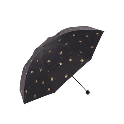 天堂傘銀杏飛舞黑膠防曬防遮陽傘太陽傘雨傘超輕晴雨兩用傘~特價家用雜貨