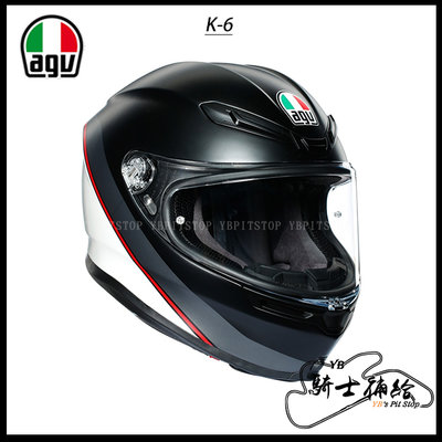 ⚠YB騎士補給⚠ AGV K-6 Minimal 消光 黑白 全罩 安全帽 亞洲版 K6 碳纖維 複合纖維