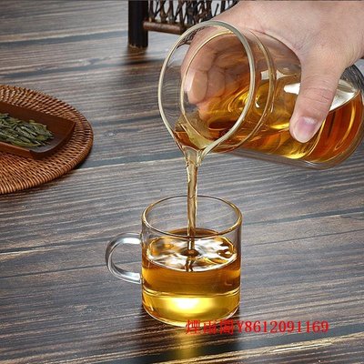 特賣-茶杯臺灣76雙層防燙手高硼硅玻璃公道杯加厚耐熱高檔分茶杯日式分茶器
