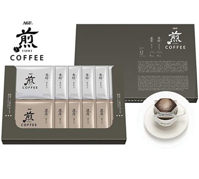 《FOS》日本 AGF 煎 濃厚 香醇 無糖 黑咖啡 2種 12包 濾掛式 手沖 深焙 淺焙 耳掛式 濾泡式 下午茶
