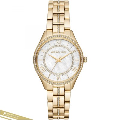 雅格時尚精品代購Michael Kors MK3899 奢華典雅 羅馬刻度珠框腕錶 女錶 歐美時尚 美國代購