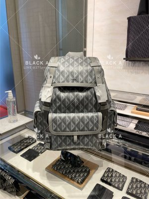 【BLACK A】Dior Hit the Road Backpack 灰色CD Diamond 背包