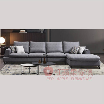 [紅蘋果傢俱] 義式系列 YJ-8881 科技布沙發 實木內框架 義式沙發 極簡 L型沙發 轉角沙發