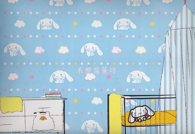 [禾豐窗簾坊]日本三麗鷗Sanrio Cinnamonroll 大耳狗卡通壁紙