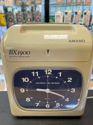 奇機通訊【AMANO】BX-1900 六欄位微電腦打卡鐘 二手優惠 大型鐘面顯示