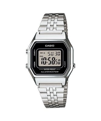 CASIO WATCH 復古數字型電子系列錶款-黑面-LA680WA-1DF