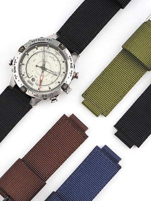 手錶配件 沐時代用TIMEX天美時潮汐系列指南針手錶帶T2N721 T2N720尼龍錶帶