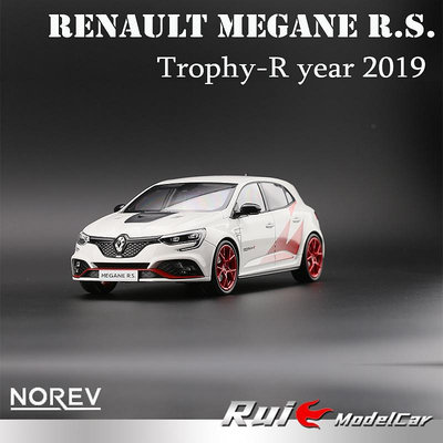 收藏模型車 車模型 1:18諾威爾雷諾梅甘娜Megane R.S Trophy-R 2019合金仿真汽車模型