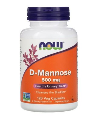 【美國原裝預購】Now Foods D-Mannose甘露糖 500mg 120顆素食膠囊