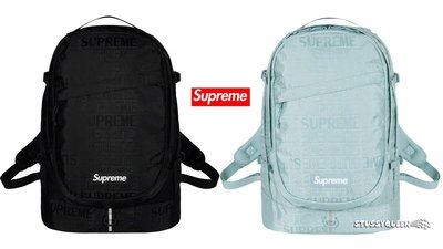 【超搶手】全新正品2019 SS 春夏Supreme backpack 46代 46TH  滿版LOGO後背包 黑紅藍綠