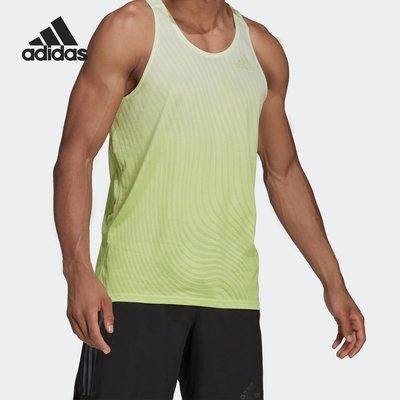 熱銷 Adidas/阿迪達斯官方正品男子吸濕排汗跑步訓練運動背心 HE4647青梅精品