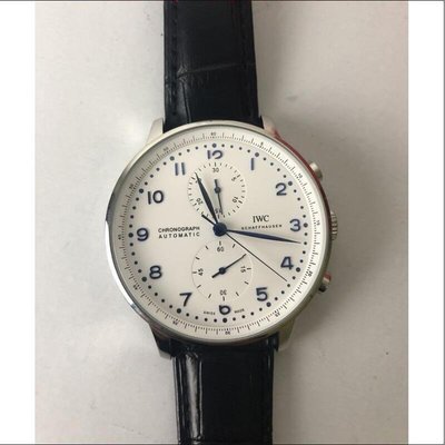 熱銷特惠 實拍 IWC男士機械腕錶 萬國葡萄牙系列計時腕表 IW371446 精鋼白面藍針 配件齊全明星同款 大牌手錶 經典爆款