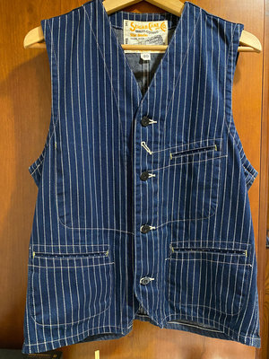 砂糖黍 SUGAR CANE 復古 懷舊 丹寧 紳裝 工裝 拔染背心 wabash 美式 vest 時尚 型男 日本製