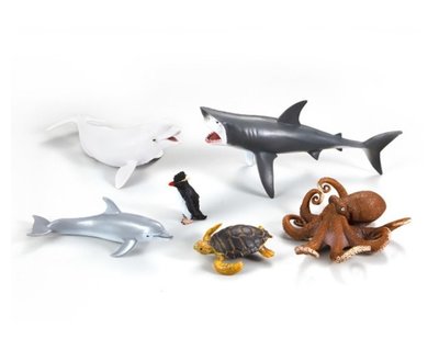 【阿LIN】89671A 海洋動物禮盒 恐龍動物禮盒 COLLECTA 動物模型 益智 教育 教學 5PCS 6PCS