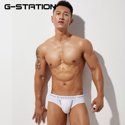 G-station精梳棉男士內褲吸汗透氣舒適三角褲青少年運動低腰內褲~成人遊樂園