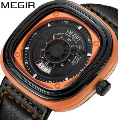 【潮裡潮氣】美格爾MEGIR男錶新款時尚橢圓形運動防水石英手錶2027