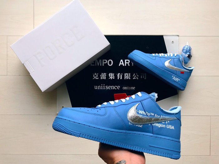 off white air force 1 university blue