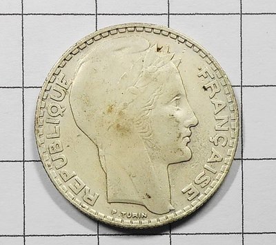 AD043 法國1934年 桂冠 10 FRANCS銀幣