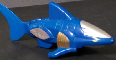 D-12 現狀品 ： GAORANGER 百獸戰隊 藍鯊王 發條可動　天富玩具店