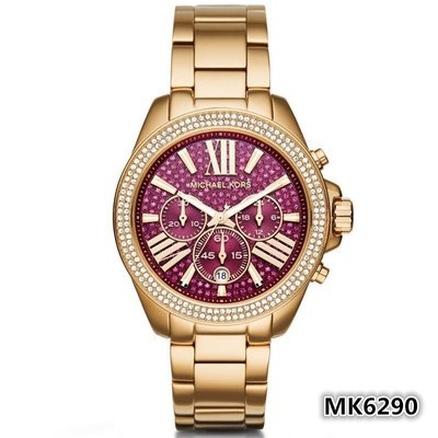 Michael Kors 女士腕錶包包時尚鑲鑽大錶盤三眼圓盤日曆日期手錶女 MK6291 6290 5961