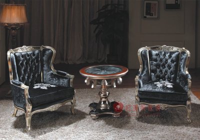 [紅蘋果傢俱] AC2008 新古典 巴洛克 形象椅 沙發椅 休閒椅 布沙發 穿鞋凳 椅子 洽談椅