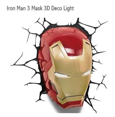 鼎飛臻坊 IRON MAN 3 復仇者聯盟 鋼鐵人 3D LED 頭型 夜燈 壁燈 日本正版