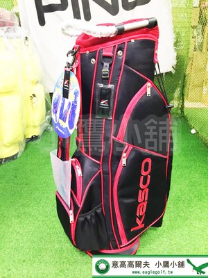 [小鷹小舖] Kasco Golf 佳思克 高爾夫 球桿袋 6分隔 附旅行外袋 巧思設計 輸送便利 黑紅色