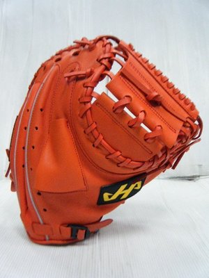 新莊新太陽 HATAKEYAMA Professional Model 棒壘手套 硬式 牛皮 橘 捕手 特4200