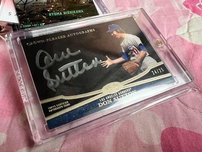 2013 Topps tier one 道奇名將 20 《DON SUTTON》 CPA-DS2 卡面親簽 24/25 限量。
