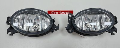 BENZ W463 左+右 霧燈 H11 (透明 橢圓型 日本外匯拆車品 有斷腳) 1698201556 1698201656