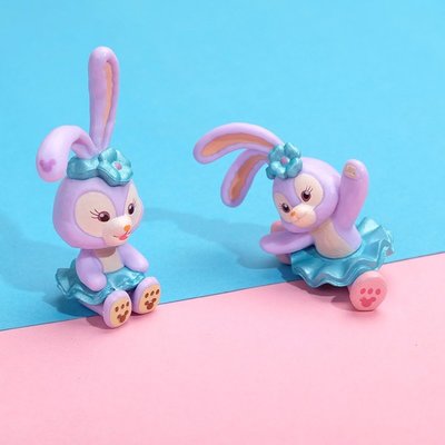 創意可愛熊史黛拉兔子芭蕾兔劈叉兔公仔吊飾DIY手機貼片手工材料-極巧