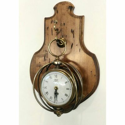 CAPANNI 義大利進口精品經典老木頭+銅 藝術造型水滴型掛鐘 壁鐘 擺鐘(經典款)~特價