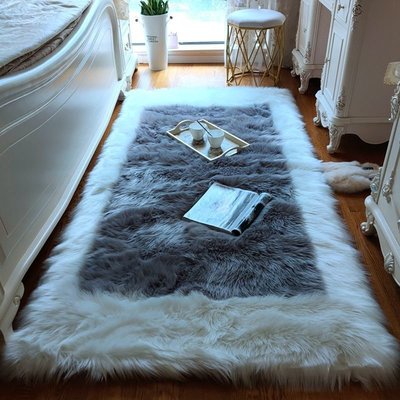 現代輕奢樣板房加厚臥室床邊毯飄窗長毛絨歐式客廳沙發毯茶幾地毯