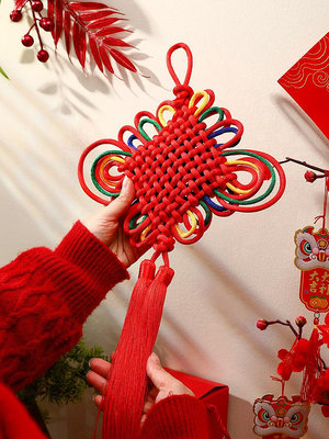 中國結掛件客廳大號福字平安節入戶門上小號背景墻新年過年裝飾品--原久美子