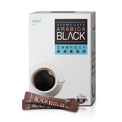 『※妳好，可愛※』韓國艾多美  阿拉比卡即溶黑咖啡 Atomy  (一盒80包)-現貨+預購
