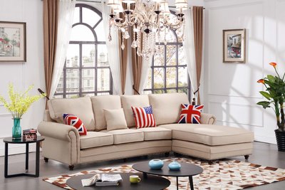 【大熊傢俱】A70  玫瑰系列 歐式 L型 皮沙發 絨布沙發  歐式沙發  美式皮沙發  休閒沙發  布沙發