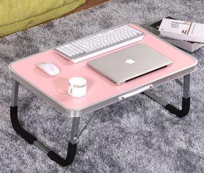 [RR小屋] 筆記型電腦桌 粉紅色 五色 床上桌 折疊 穩定 輕巧 學習小書桌 中號