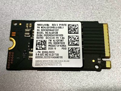 ☆【三星 PM991a MZALQ512HBLU 512G 512GB 2242 NVME PCIE SSD 固態硬碟】