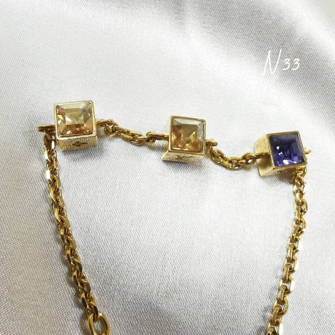 Louis Vuitton Swarovski Crystal Vintage Logos Cube Gamble Bracelet