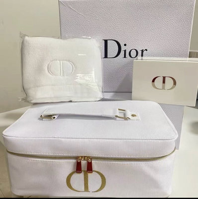 Dior迪奧積分禮盒毛巾收納盒鏈條化妝包 套組