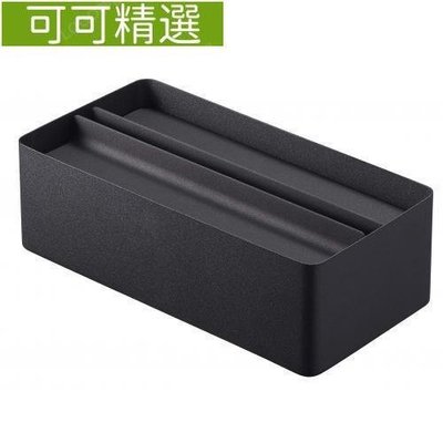 熱銷 便宜實用YAMAZAKI山崎實業簡約風抽紙盒26x13x8cm黑色 4762-可可精選