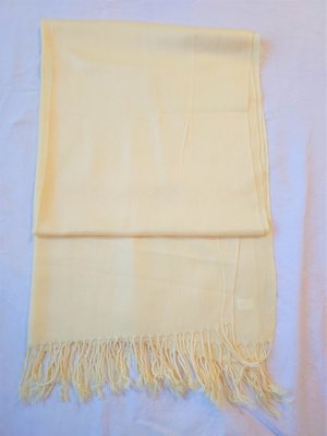 (全新商品)粉嫩絲光黃100%純棉圍巾