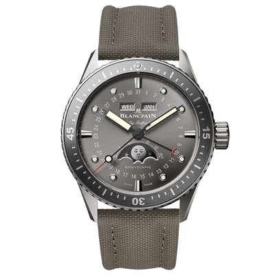 【玩錶交流】全新品 BLANCPAIN 寶珀錶 鈦金屬 五十噚 全日曆月相 5054-1210-G52A