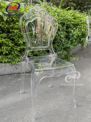 免運 宴會廳水晶椅塑料竹節椅水晶婚禮景點塑料pc亞克力凳子活動