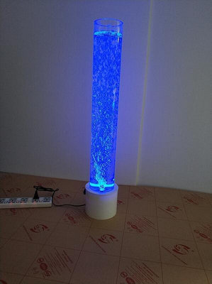 【全場】精品之王台灣可用 新款七彩LED風水氣泡裝飾圓柱形魚缸水柱燈