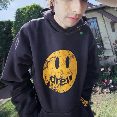 Drew House Crack Smiley Face Hoodie 裂紋笑臉連帽T恤帽T 連帽外套