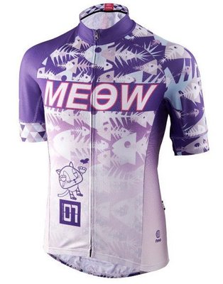 FMA THETA/MEOW 紫色款短袖車衣 短袖自行車衣 自行車衣 吸濕排汗衣 抗UV 台灣製 免運費 喜樂屋戶外